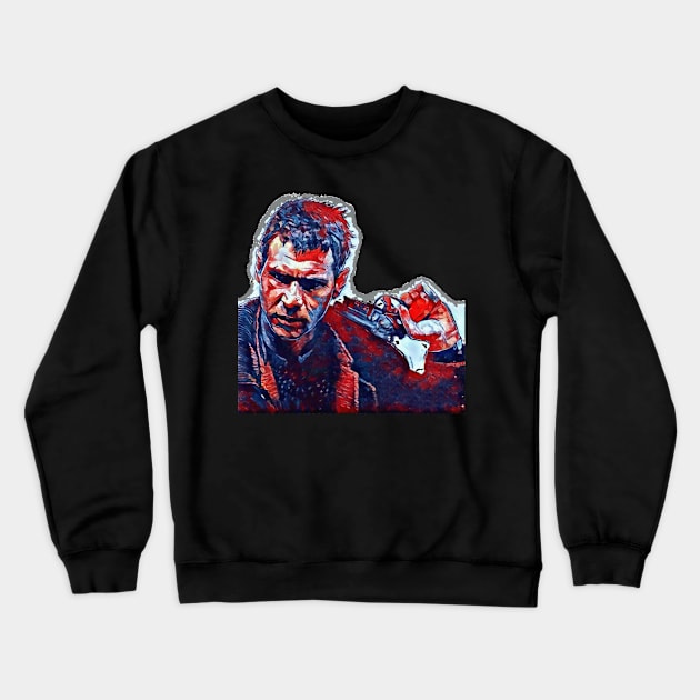 Deckard Red and Blue Crewneck Sweatshirt by Bespired